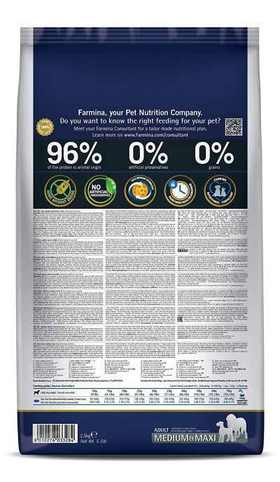 FARMINA N&D Pumpkin Dry Dog Premium Pet Food, Grain-Free, Lamb and Blueberry, Adult Medium & Maxi Breed - Image 2