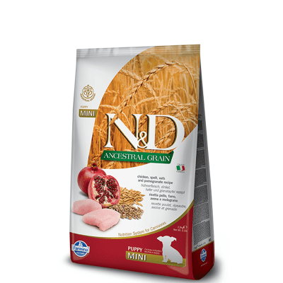 Farmina N&D Ancestral Grain Chicken & Pomegranate Mini Breed Puppy Food