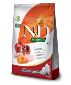 Farmina N&D Pumpkin Chicken & Pomegranate Grain Free Dry Puppy Food - Medium & Maxi Breed