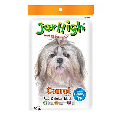 JerHigh Carrot Stick Dog Treat with Real Chicken Meat