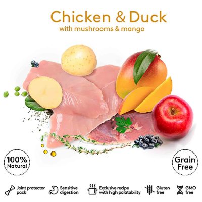 Dibaq Sense Chicken & Duck Grain Free Hypoallergenic Adult All Breeds Dog Food - Image 6