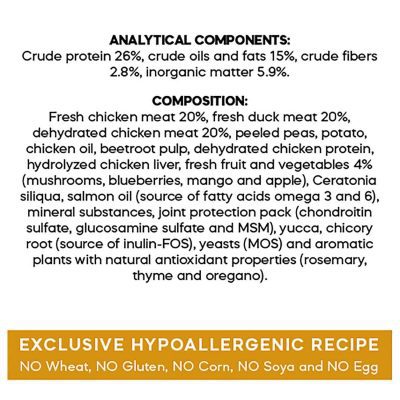 Dibaq Sense Chicken & Duck Grain Free Hypoallergenic Adult All Breeds Dog Food - Image 5