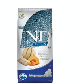 FARMINA N&D Ocean COD Pumpkin & Cantaloupe Melon Grain Free Dry Puppy Food Medium Maxi Breed