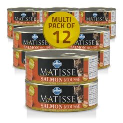 FARMINA Matisse CAT Mousse Salmon Wet Food Adult Cat 12 Cans X 80 GMS Each