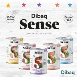 Alternative view of Dibaq Sense Grain Free Salmon with Carrots & Apples Hypoallergenic Adult Wet Dog Food 380g