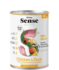 Dibaq Sense Grain Free Chicken & Duck Hypoallergenic Adult Wet Dog Food 380 gms