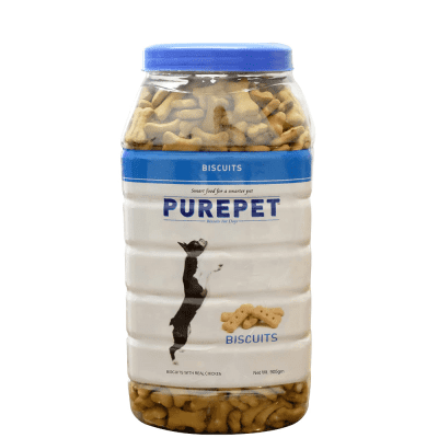 Purepet Milk Flavour Real Chicken Biscuit Dog Treats 905g