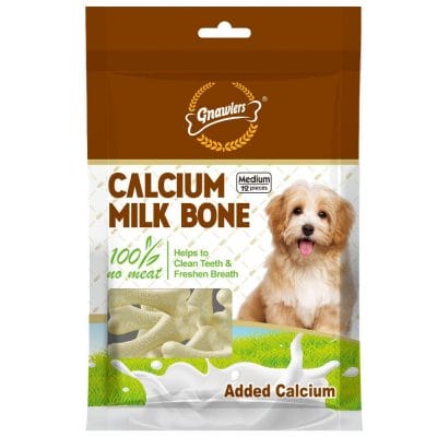 Gnawlers Dog Treats Calcium Milk Bones Medium (12 in 1) 270 gm