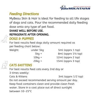 Palamountains My Beau Dog & cat Supplement Skin and Hair 300 ml - Image 4