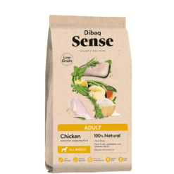 DIBAQ Sense Dog Low Grain Adult Food with Fresh Chicken with Fresh Fruits & Vegetables and Prebiotic Herbs Protein Balanced Nutrition