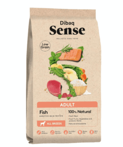DIBAQ Sense Adult Dog Low Grain Fish Food with Fresh Fruits & Vegetables and Prebiotic Herbs Protein Balanced Nutrition